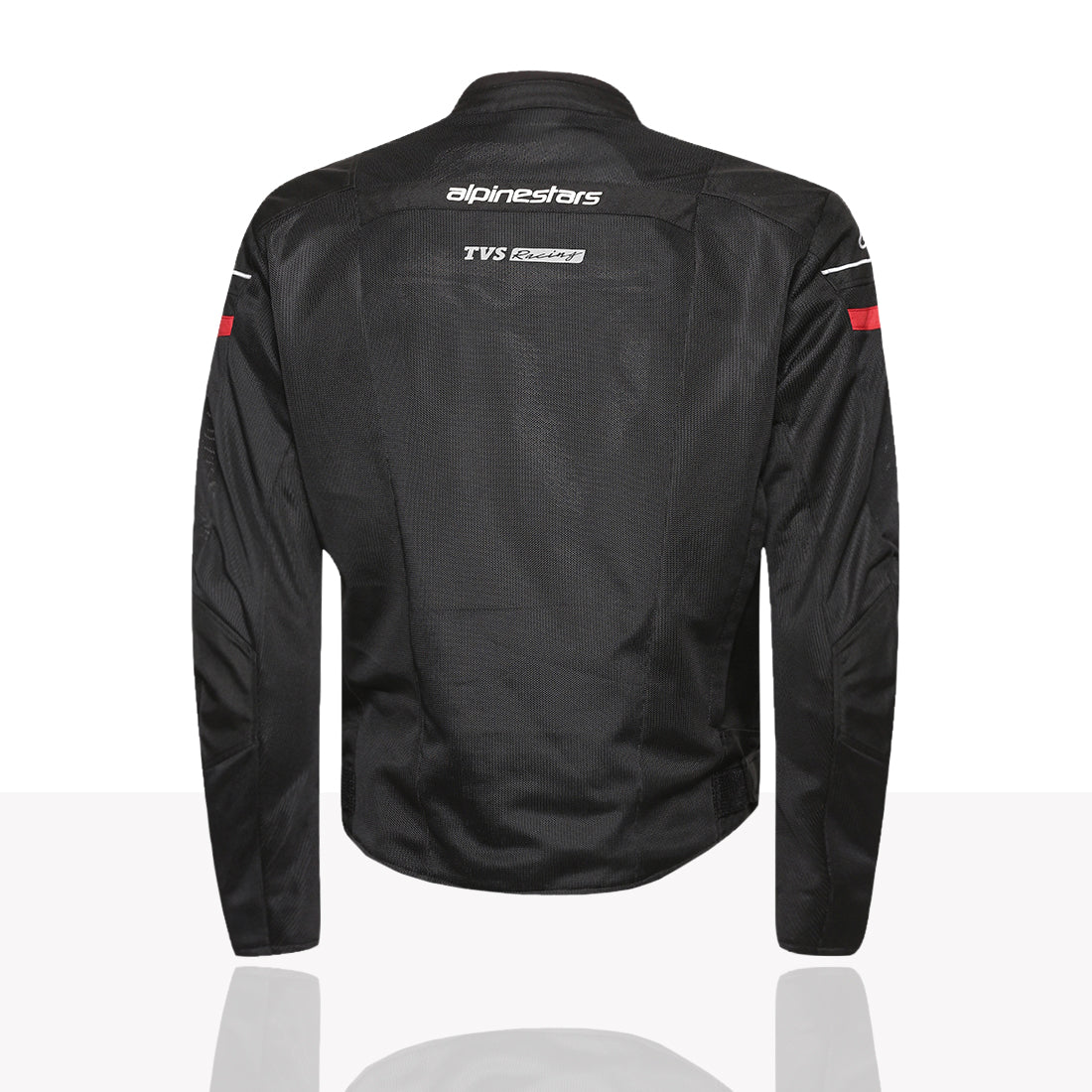 TVS Racing x Alpinestars Riding Jacket with CE Level 2 Nucleon Plasma Armor, 600D Abrasion Resistant Shell, Breathable Mesh Panels, Reflective Visibility, Pre Curved Sleeves Motorcycle Protective Gear